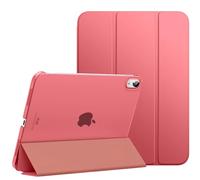 MoKo for iPad (A16) 11th Generation Case 11 Inch 2025, iPad 10th Generation Case 10.9 Inch 2022, Slim Stand Hard PC Translucent Back Shell Smart Cover, Support Touch ID, Auto Wake/Sleep, Guava Color
