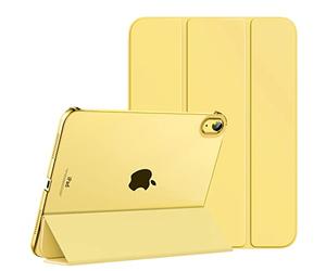 MoKo for iPad (A16) 11th Generation Case 11 Inch 2025, iPad 10th Generation Case 10.9 Inch 2022, Slim Stand Hard PC Translucent Back Shell Smart Cover, Support Touch ID, Auto Wake/Sleep,Light Yellow