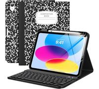 MoKo for iPad (A16) 11th Generation Case with Keyboard 11 inch 2025, iPad 10th Generation 10.9 inch Keyboard Case with Pencil Holder, Multi-Angle Detachable Bluetooth Keyboard, Notebook Black
