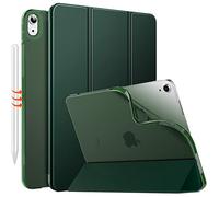 MoKo for iPad Air 11 Inch Case 7th/6th Generation M3/M2 2025/2024, iPad Air 5th/4th Gen 10.9" 2022/2020, Translucent Frosted Soft TPU Back Cover, Slim Protective Cover,Auto Wake/Sleep,Midnight Green