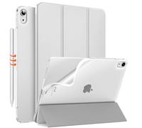 MoKo for iPad Air 11 Inch Case 7th/6th Generation M3/M2 2025/2024, iPad Air 5th/4th Gen 10.9" 2022/2020, Translucent Frosted Soft TPU Back Cover, Slim Protective Cover,Auto Wake/Sleep,Silver