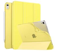 MoKo for iPad Air 11 Inch Case M4/M3/M2 2026/2025/2024, iPad Air 5th/4th Generation 10.9" 2022/2020, Translucent Frosted Soft TPU Back Cover, Slim Protective Cover,Auto Wake/Sleep, Lemon Yellow