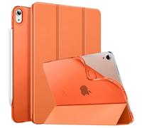 MoKo for iPad Air 11 Inch Case M4/M3/M2 2026/2025/2024, iPad Air 5th/4th Generation 10.9" 2022/2020, Translucent Frosted Soft TPU Back Cover, Slim Protective Cover,Auto Wake/Sleep, Xingyu Orange
