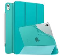 MoKo for iPad Air 11 Inch Case M4/M3/M2 2026/2025/2024, iPad Air 5th/4th Generation 10.9" 2022/2020, Translucent Frosted Soft TPU Back Cover, Slim Protective Cover,Auto Wake/Sleep, Bondi Blue