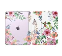 MoKo for iPad Air 13 inch Case M3 2025/M2 2024, iPad Air 13 inch Case with Soft Translucent Frosted TPU Back Shell, Slim Smart Folio Cover, Auto Wake/Sleep, Support Touch ID,Fragrant Flowers