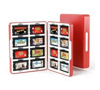 MoKo GBA Game Case for GameBoy Advance/SP, Holds 16 Game Cartridges, Hard Shell with Magnetic Closure, Portable Travel Storage Organizer Box for GBA Gamers Collectors, Red
