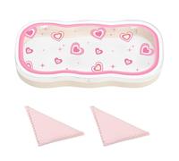 MoKo Glasses Case Hard Shell, pink Cute eyeglass Case, Magnetic Closure