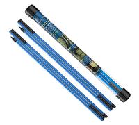 MoKo Golf Alignment Stick, 2 Pack Swing Trainer Tool, 48" Collapsible Alignment Stick Golf Training Aid for Aiming, Putting, Posture Corrector, Golf Practice Sticks with Clear Tube Case, Blue