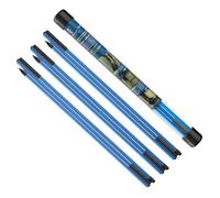 MoKo Golf Alignment Stick, 3 Set Golf Alignment Rods, 48" Collapsible Alignment Stick Golf Training Aid for Aiming, Putting, Posture Corrector, Golf Practice Sticks with Clear Tube Case, Blue