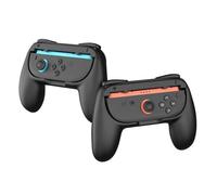 MoKo Grips for Nintendo Switch 2 Joy-Con, 2-Pack Ergonomic Joy-Con Grips for Switch 2, Anti-Slip Handle Kit Accessories, Coal Black