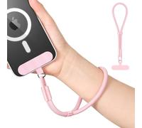 MoKo Hand Wrist Strap, Adjustable Phone Lanyard Phone Charm with Tether Tab, Hands-free Cellphone Wristlet Strap for iPhone, Most Smartphones, Rose Gold