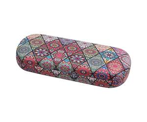 MoKo Hard Glasses Case, Hard Shell Sunglasses Case Anti-Scratch Eyeglasses Bag Portable Eyeglasses Holder Box Eyeglass Case for Women Men, Rhombic Datura