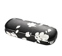 MoKo Hard Glasses Case, Sunglasses Case Eyeglass Case, Black & White Magnolia