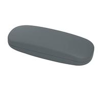 MoKo Hard Shell Eye Glasses Case with Cloth, PU Leather Protective Eyeglasses Cases Storage Organizer Travel for Men Women, Gray