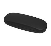 MoKo Hard Shell Eye Glasses Case with Cloth, PU Leather Protective Eyeglasses Cases Storage Organizer Travel for Men Women, Black