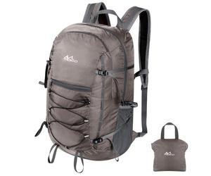 MoKo Hiking Backpack, 40L Large Capacity Camping Backpack with Multiple Pockets, Tear-resistant Travel Daypack for Men Women, Packable and Lightweight Hiking Daypack for Travel Camping Outdoor, Hummus