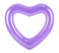 MoKo Inflatable Pool Float for Kids Adults, Heart Shaped Swim Ring 120cm Diameter Summer Swimming Tube Water Fun Beach Party Pool Toys Swimming Circle, Purple
