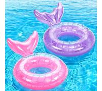 MoKo Inflatable Swimming Ring, Children Cute Pool Float Tube Decorations Swim Tubes Outdoor Pool Beach Water Floats Party Supplies Kids Floaties, 70#, Pink&Purple