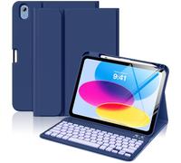 MoKo Keyboard Case for iPad (A16) 11th 11''/10th Gen 10.9'', Navy Blue
