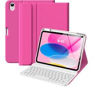 MoKo Keyboard Case for iPad (A16) 11th 11''/10th Gen 10.9'',Pitaya Red