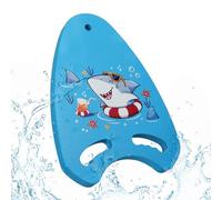 MoKo Kickboard for Kids, Swim Board with Ergonomic Grip, Cartoon Swim Training Kick Board Pool Exercise Equipment Promote Natural Swimming Position Water Fun Tool for Kids, Blue & Swim Ring Shark