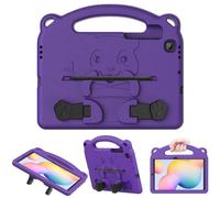 MoKo Kids Case for Samsung Galaxy Tab S6 Lite 10.4 Inch 2024/2022/2020 (Model: SM-P620/P625/P613/P619/P610/P615/P617), EVA Foam Kids-Friendly Carrying Case with Hand-Grip & Stand & Pen Holder, Purple