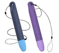 MoKo Kids Stylus Pen for Touch Screens, 2Pack Kindle Kids Stylus with Tethers, Soft Silicone Stylus for Kids Compatible with iPad, iPhone, Tablets, Kindle Fire and All Touch Screen Devices,Blue+Purple