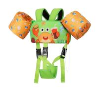 MoKo Kids Swimming Vest, Toddler Floaties, Arm Band Floaties with Adjustable Strap, Swim Jacket Water Wing Pool Float, Water Sports Learning Swim Training Equipment, Green Burger Cola Crab