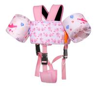 MoKo Kids Swimming Vest, Toddler Floaties, Arm Band Floaties with Adjustable Strap, Swim Jacket Water Wing Pool Float, Water Sports Learning Swim Training Equipment, Pink Whale