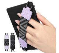 MoKo Kindle Hand Strap for 6-8" Kindle eReaders Fire Tablet - Kindle/Kobo/Voyaga/Lenovo/Sony Kindle E-Book Tablet, Lightweight Versatile Hand Strap Finger Grip Holder 2-Pack, Black + Taro Purple