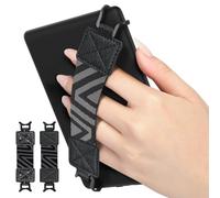 MoKo Kindle Hand Strap for 6-8" Kindle eReaders Fire Tablet-Kindle/Kobo/Voyaga/Sony Kindle E-Book Tablet, High-Elasticity Lightweight Versatile Hand Strap Finger Grip Holder 2-Pack, Black+Shiny Black