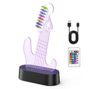 MoKo Light Up Guitar Pick Holder, 7-Color Changing LED Pick Holder, Adjustable Brightness, USB Powered, Guitar Pick Display Stand, Holds 8 Picks, Guitar Gift for Men, Musicians & Guitarists