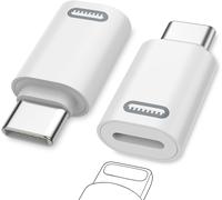 MoKo Lightning Female to USB C Male Adapter 2Pack, Not for Earphone/USB Stick.