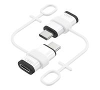 MoKo Lightning to USB C Adapter 2Pack, NOT for Earbuds/Headphones/OTG, USB-C to Lightning Adapter for iPhone 15/16 Pro/16 Pro Max/Plus,Galaxy S24,iPad,ONLY for 36W Fast Charging/Data Sync, White/Black