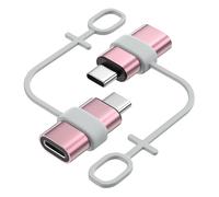 MoKo Lightning to USB C Adapter 2Pack, NOT for Lightning Earbuds/Headphones/OTG, USB-C to Lightning Adapter for iPhone Air 17 16 15 Pro Max Plus,iPad Pro/Air,Galaxy,ONLY for Charging/Data Sync, Pink