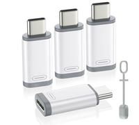 MoKo 4Pack Lightning Female to USB C Male Adapter,USB-C to Lightning Adapter for iPhone 15/16 Pro/16 Pro Max/Plus,Galaxy S24,iPad Air, iPhone to USB C Adapter for Charging/Data Sync, NOT for Audio/OTG