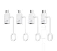 MoKo Lightning to USB C Adapter 4 Pack, USB-C to Lightning Adapter with 60W PD Fast Charging for iPhone 15/16/16 Pro Max/Plus, Galaxy S24, iPad, Anti-lost Loop, Not for Headphone/OTG, White