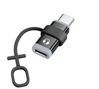 MoKo Lightning to USB C Adapter Audio Support Line Control, Lightning to USB C Adapter for Headphones for iPhone 16/15 Pro Max Plus, iPad Air/Pro/Mini, Not for Charging/Data Transfer, Black