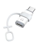 MoKo Lightning to USB C Adapter Audio Support Line Control, Lightning to USB C Adapter for Headphones for iPhone 16/15 Pro Max Plus, iPad Air/Pro/Mini, Not for Charging/Data Transfer, White