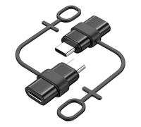 MoKo Lightning Female to USB C Male Adapter 2Pack, USB-C Lightning Adapter for iPhone 15/16 Pro/16 Pro Max/Plus,Galaxy S24,iPad, iPhone to USB C Adapter for Charging/Data Sync,NOT for Audio/OTG, Black