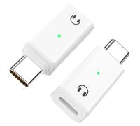 MoKo Lightning to USB-C Audio Adapter - Not for Microphones/Charging/Data Transfer, 2 Pack USB C Male to Female Lightning Headphone Earphone Adapter for iPhone Air 17 16 16e 15 Pro Max Plus,iPad,White