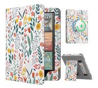 MoKo Magnetic Case for 7"/6.8" Kindle Paperwhite 12th/11th Gen, Flowers