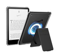 MoKo Magnetic Case for 7" Kindle Paperwhite 12th Gen 2024 & Kindle Colorsoft Signature Edition, Stand Cover Ultra Thin DIY Clear Case with Wireless Charging Fully Covered Shell, Black
