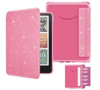 MoKo Magnetic Case for 7" Kindle Paperwhite 12th Gen& Colorsoft,Shiny Pink
