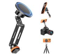 MoKo MagSafe Tripod Mount, All Metal 360° Adjustable Phone Mount for Tripod & Camera with 1/4" Screw & Cold Shoe, Compatible with iPhone 12-17 Series, for Camera Monitoring, Stabilizers, Sony/Canon