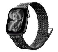 MoKo Metal Band Compatible with Apple Watch 49/46/45/44/42mm, Magnetic Adjustable Dressy Stainless Steel Strap for Apple Watch Ultra 3/2/1, iWatch SE 3/2/1, Series 11/10/9/8/7/6/5/4/3/2/1, Black