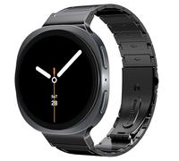 MoKo Metal Band for Samsung Galaxy Watch 8 Band 40mm 44mm/Galaxy Watch 8 Classic 46mm, Business Stainless Steel Strap Adjustable Metal Wristband Replacement for Men Women, Black