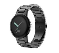 MoKo Metal Strap Compatible with Google Pixel Watch 3 41mm/Pixel Watch 2/Pixel Watch, Stainless Steel Replacement Watch Band Wristband for Men Women, Black