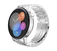 MoKo Metal Strap Compatible With Huawei Watch GT4, GT 3, GT 2, Watch 4, 3 - 22mm Stainless Steel Replacement Band, Silver