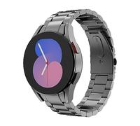 MoKo Metal Strap Compatible with Samsung Galaxy Watch 7 FE 6 5 4 Strap 40mm 44mm/Watch 6 Classic 43mm 47mm/5 Pro 45mm/4 Classic 42mm 46mm, No Gap Stainless Steel Replacement Watch Band, Gray